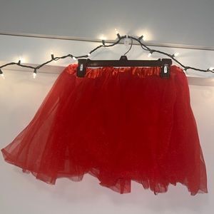 Red tutu. One size. Very stretchy.